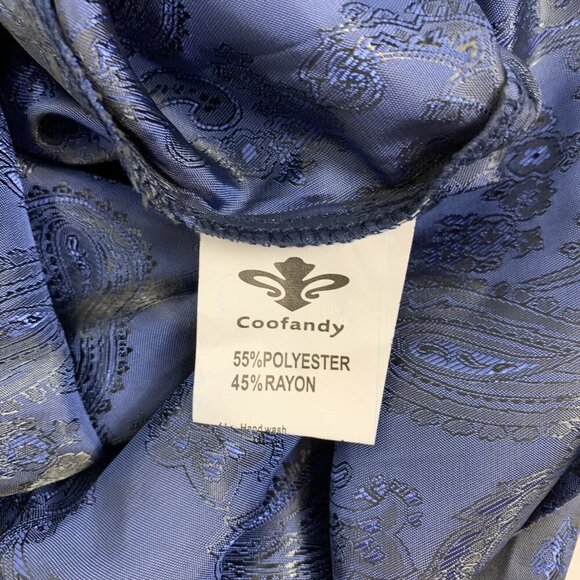 Coofandy Button Down Shirt XL Blue Long Sleeve Dress Casual - Picture 6 of 6